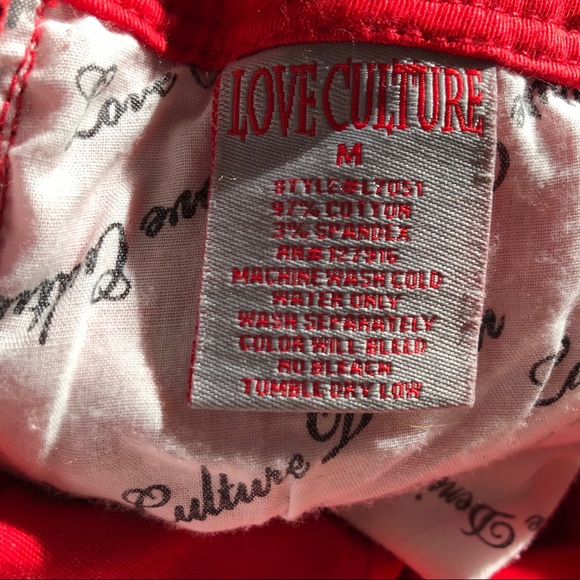 Bright red button up shorts - Picture 3 of 3